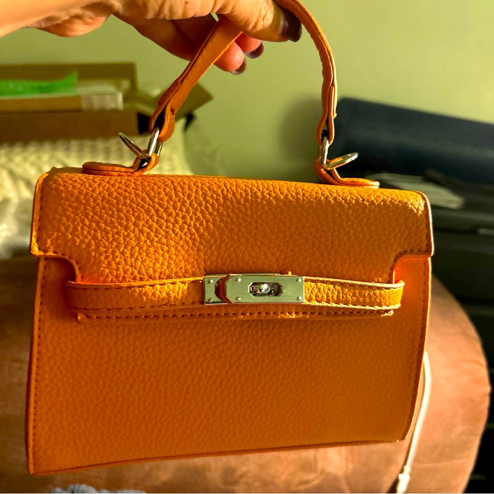 Elegant Orange Handbag
